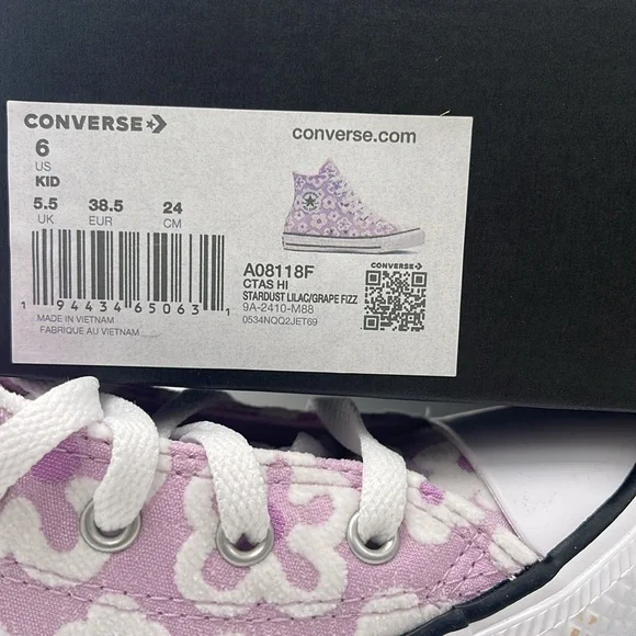 Converse WMNS A08118F
CTAS HI
STARDUST LILAC/GRAPE FIZZ.Sneakers Chuck Taylor Al - Picture 16 of 16
